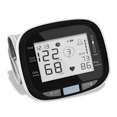 Blood Pressure Meter Wrist Electronic Blood Pressure Monitor with English Broadcast