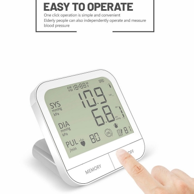 Blood Pressure Meter Wrist Electronic Pressure Monitor with Large Display