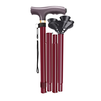 Folding Walking Cane Height Adjustable Walking Crutches with LED Light