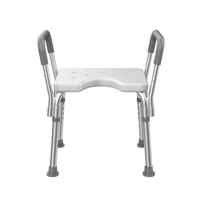 Aluminum Alloy Shower Chair Anti-slip Toilet Chair with Armrests