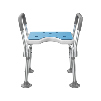 Aluminum Alloy Shower Chair Anti-slip Toilet Chair with Armrests