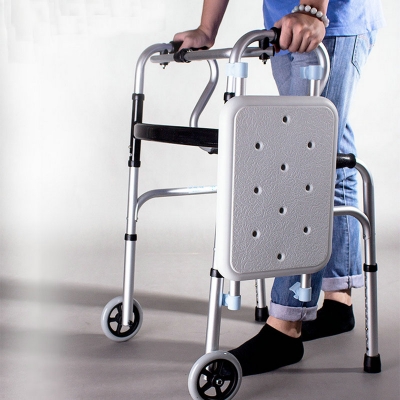 Multi Purposes Folding Walking Aid Mobility Aid Frame Walker for the Elderly