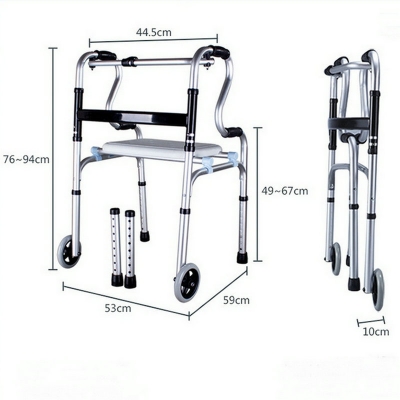 Multi Purposes Folding Walking Aid Mobility Aid Frame Walker for the Elderly