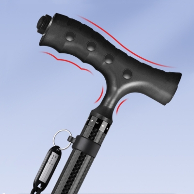 Height Adjustable Canes Carbon Fiber Walking Sticks Walker with LED Light
