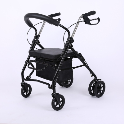 Walking Aids Adjustable Walkers Folding Rollator Walker with Seat