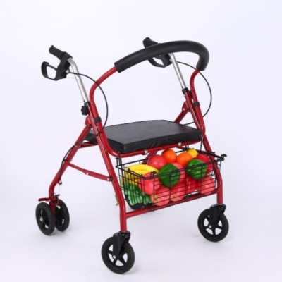 Walking Aids Adjustable Walkers Folding Rollator Walker with Seat