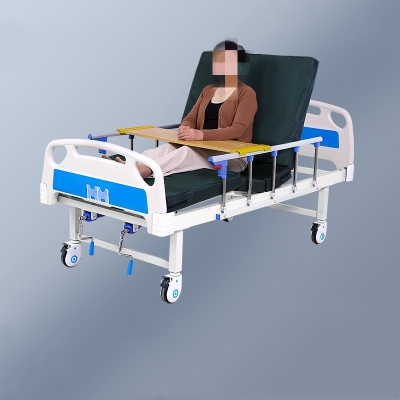 Manual Nursing Bed Two Crank Ward Bed Hospital Lifting Bed