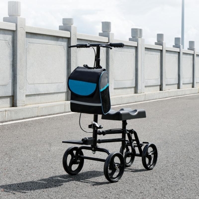 Foldable Mobility Knee Scooter Rolling Walker Walking Rollator