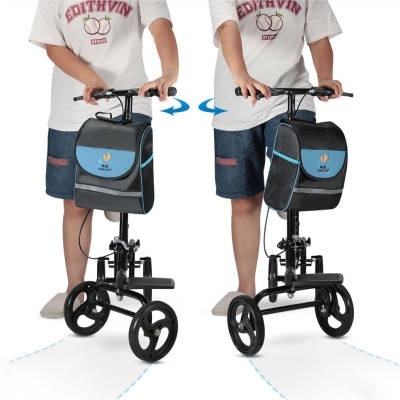Foldable Mobility Knee Scooter Rolling Walker Walking Rollator