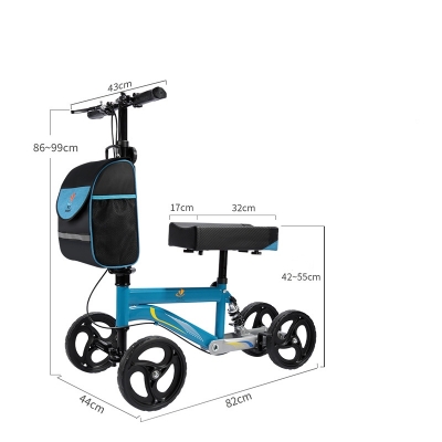 Medical Mobility Walking Rollator Steerable Knee Scooter for Foot Injured Adults