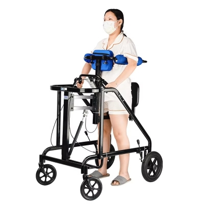 High Quality Standing Frame Walking Training Stand Walker with Wheels for Rehabilitation