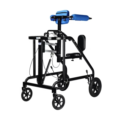 High Quality Standing Frame Walking Training Stand Walker with Wheels for Rehabilitation