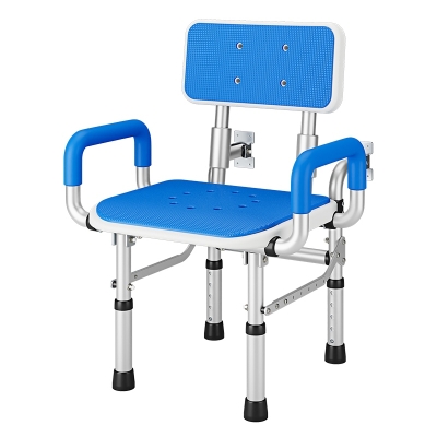 Wall Mounted Foldable Shower Chair Bath Seat for Seniors, Tool-Free Installation
