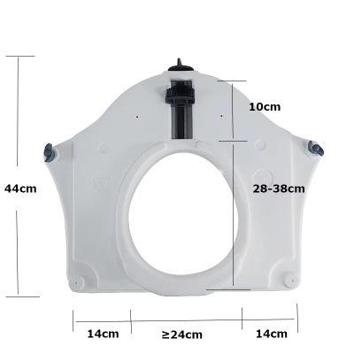 Raised Toilet Seat with Safety Handrail for the Seniors and Pregnant