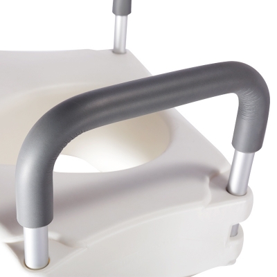 Raised Toilet Seat with Safety Handrail for the Seniors and Pregnant