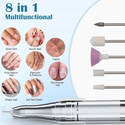 45000RPM Rechargeable Nail Drill Machine – Professional Nail Polishing Device for Manicure