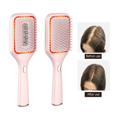 Air Cushion Scalp Massage Comb with Vibration - Hair Serum Dispenser & Oil Applicator Brush