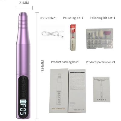 Electric Nail Drill File – Cordless Professional Nail File for Manicure and Polishing