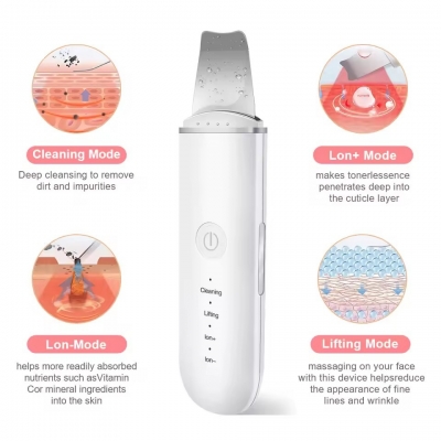Ultrasonic Skin Scrubber – Deep Facial Cleansing and Blackhead Removal Device