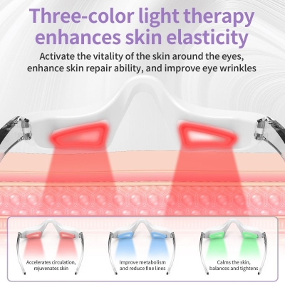 Glasses-Mounted Eye Massager – Hot Massage EMS & LED Therapy Eye Care Device