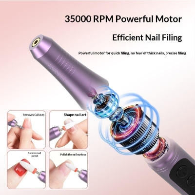 Electric Nail Drill File – Cordless Professional Nail File for Manicure and Polishing