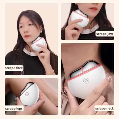 Electric Hot & Cold Facial Gua Sha Massager - Premium SPA Tool