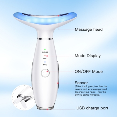 Red Light Neck & Face Lifting Device - Warm Massage & Skin Tightening