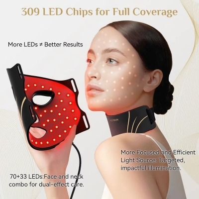 LED Red Light Mask for Glowing Skin-Wellness Beauty Device