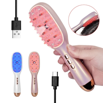 Red & Blue Light Scalp Massage Comb for Hair Care – LED Scalp Therapy Comb for Wholesale