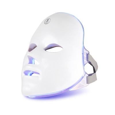 7-Color LED Facial Mask for Face & Neck - Light Therapy Skin Rejuvenation Device
