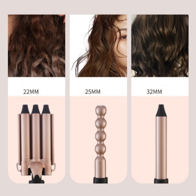 Professional 5 in 1 Hair Styler Set - Ceramic Curling & Straightening Iron