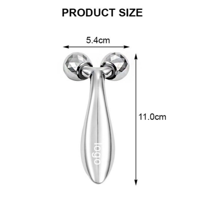 Y-Shape Facial Massage Roller - Zinc Alloy Dual Ball Lifting Tool