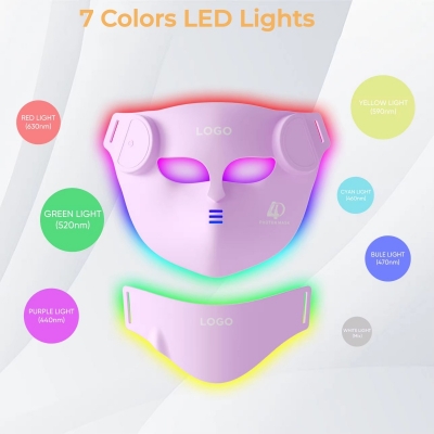 Wireless 4D LED Face and Neck Mask – Anti-Aging Red Light Therapy Device for Wholesale