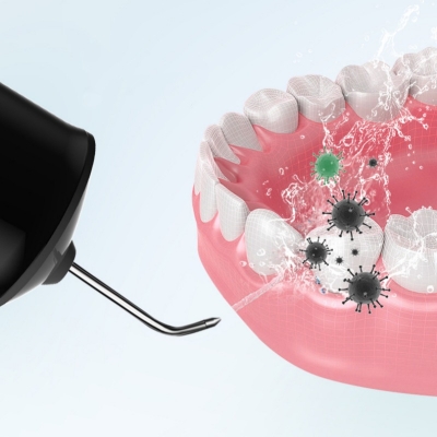 2-in-1 Ultrasonic Teeth Cleaner & Water Flosser – Electric Oral Care Device